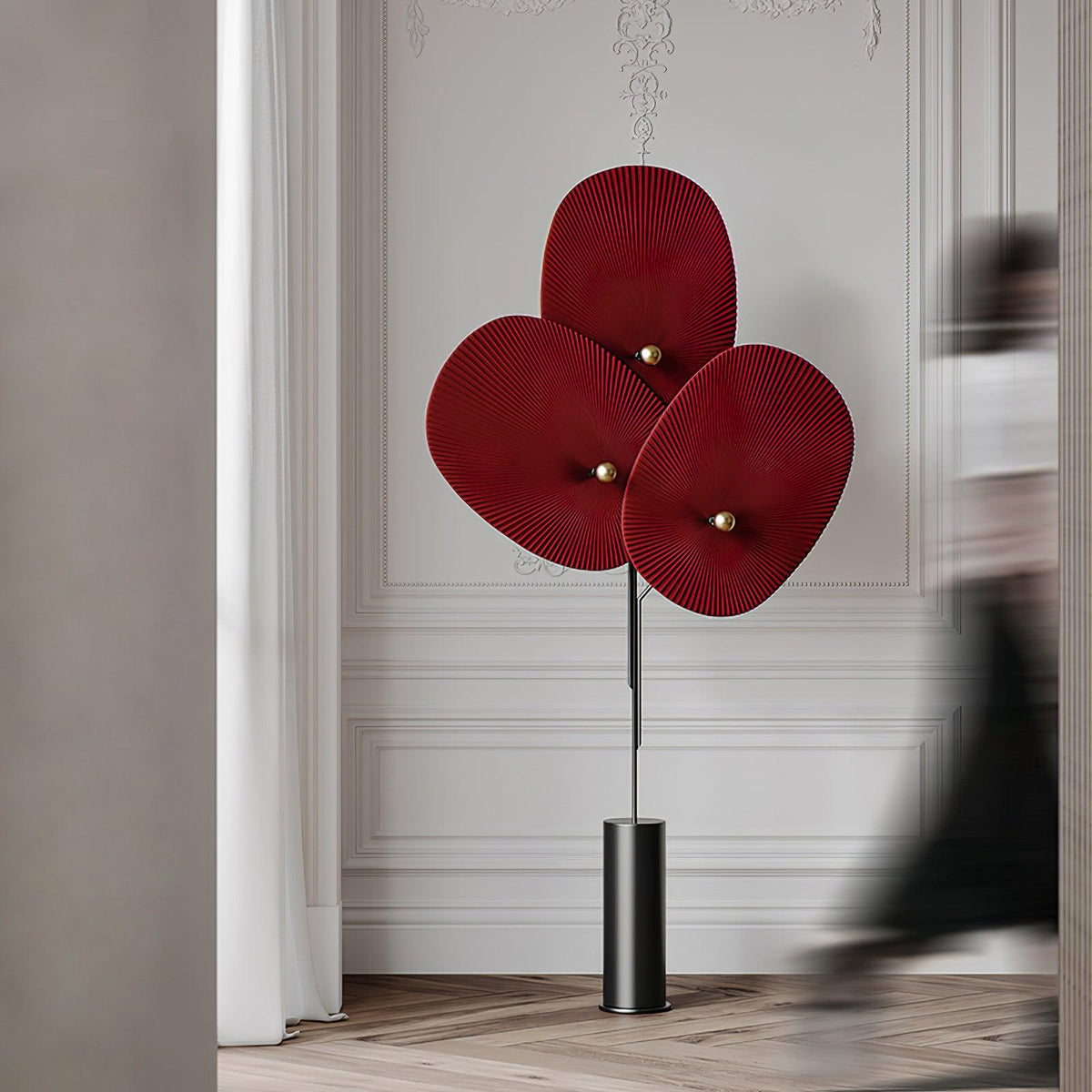 Scarlet Petal-Stoff-Stehleuchte