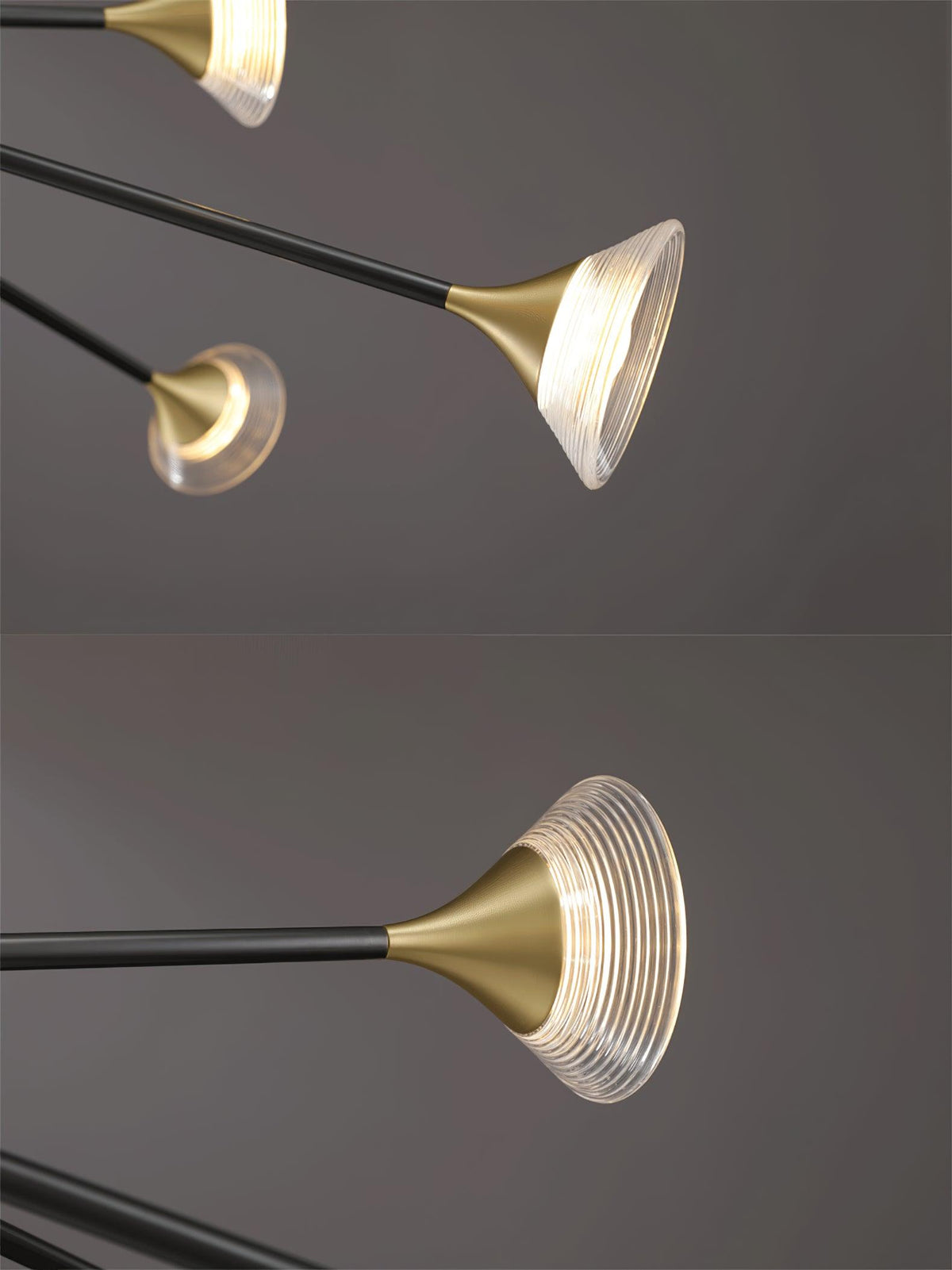 Myzoraris Kronleuchter im Mid-Century-Moderner Stil aus Glas