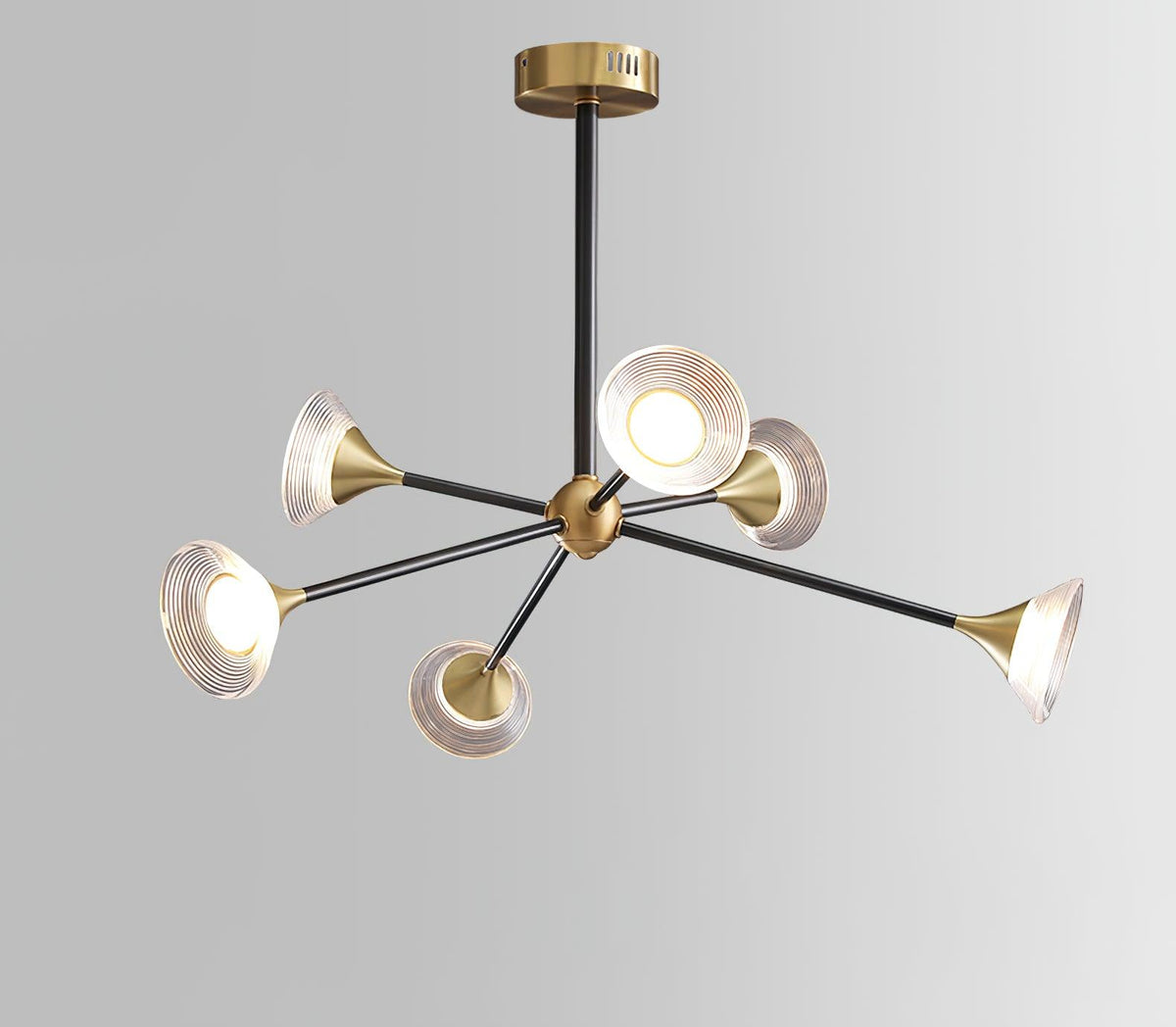 Myzoraris Kronleuchter im Mid-Century-Moderner Stil aus Glas
