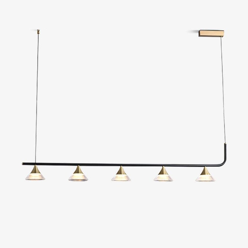 Auranielle zeitgenössische Pendelleuchte aus Messing im Mid-Century-Stil