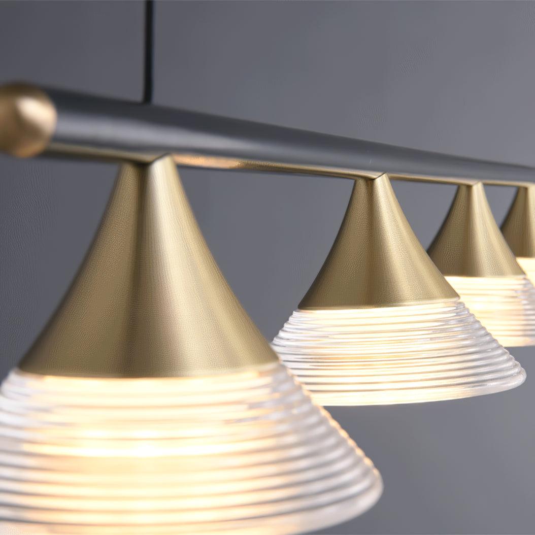 Auranielle zeitgenössische Pendelleuchte aus Messing im Mid-Century-Stil