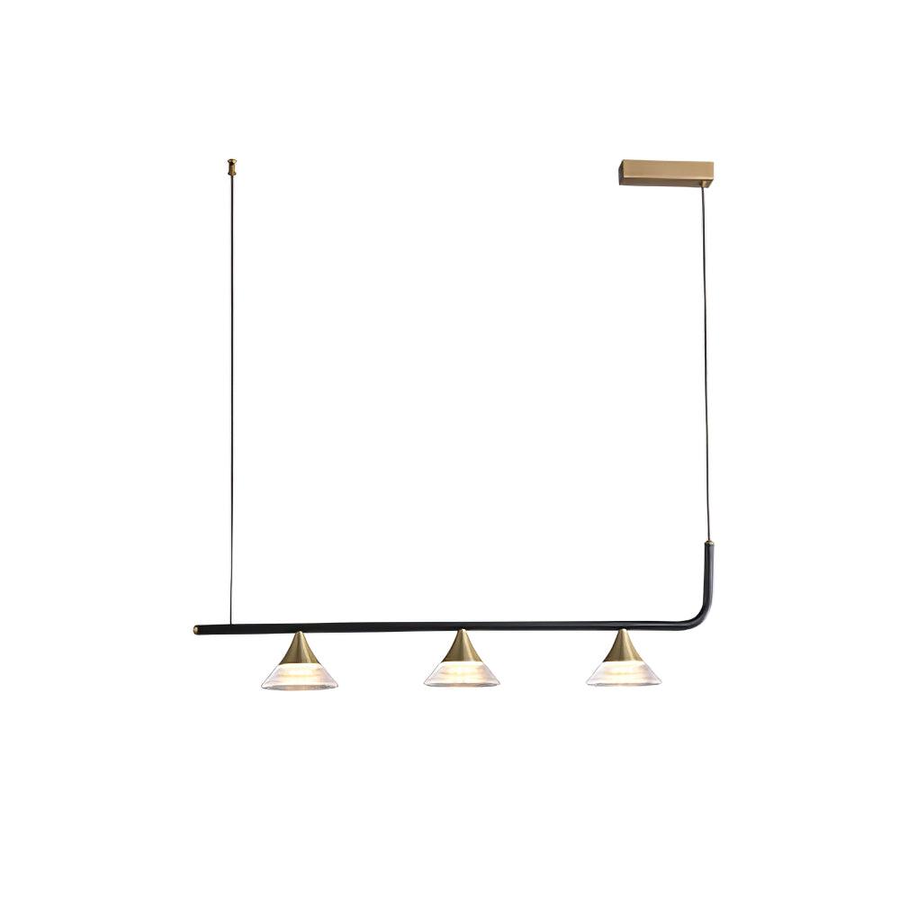 Auranielle zeitgenössische Pendelleuchte aus Messing im Mid-Century-Stil