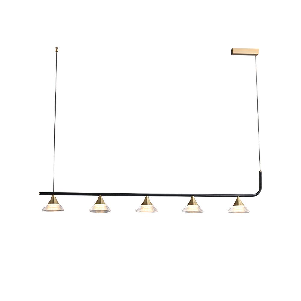 Auranielle zeitgenössische Pendelleuchte aus Messing im Mid-Century-Stil