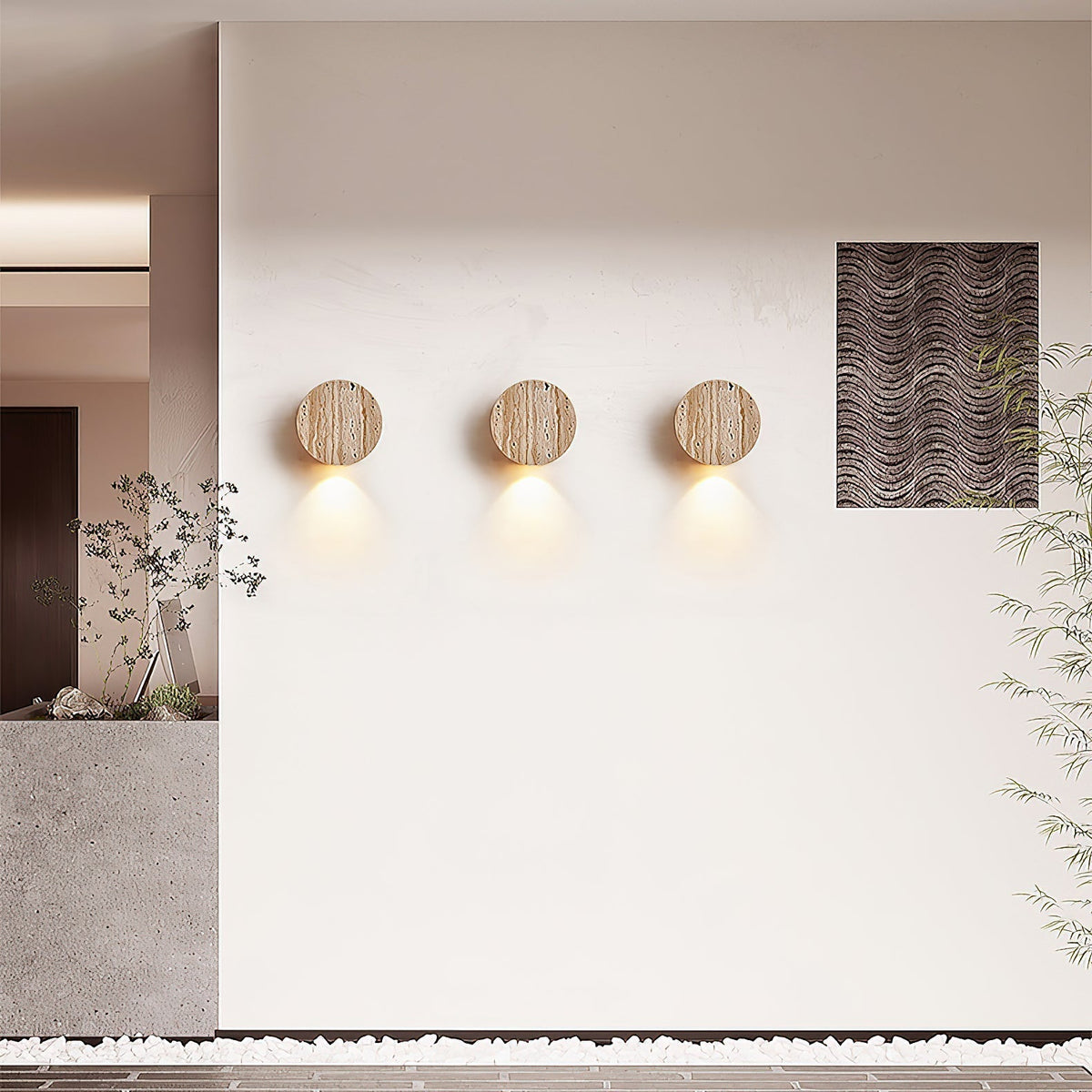 Tavoraya Travertine Wandleuchte