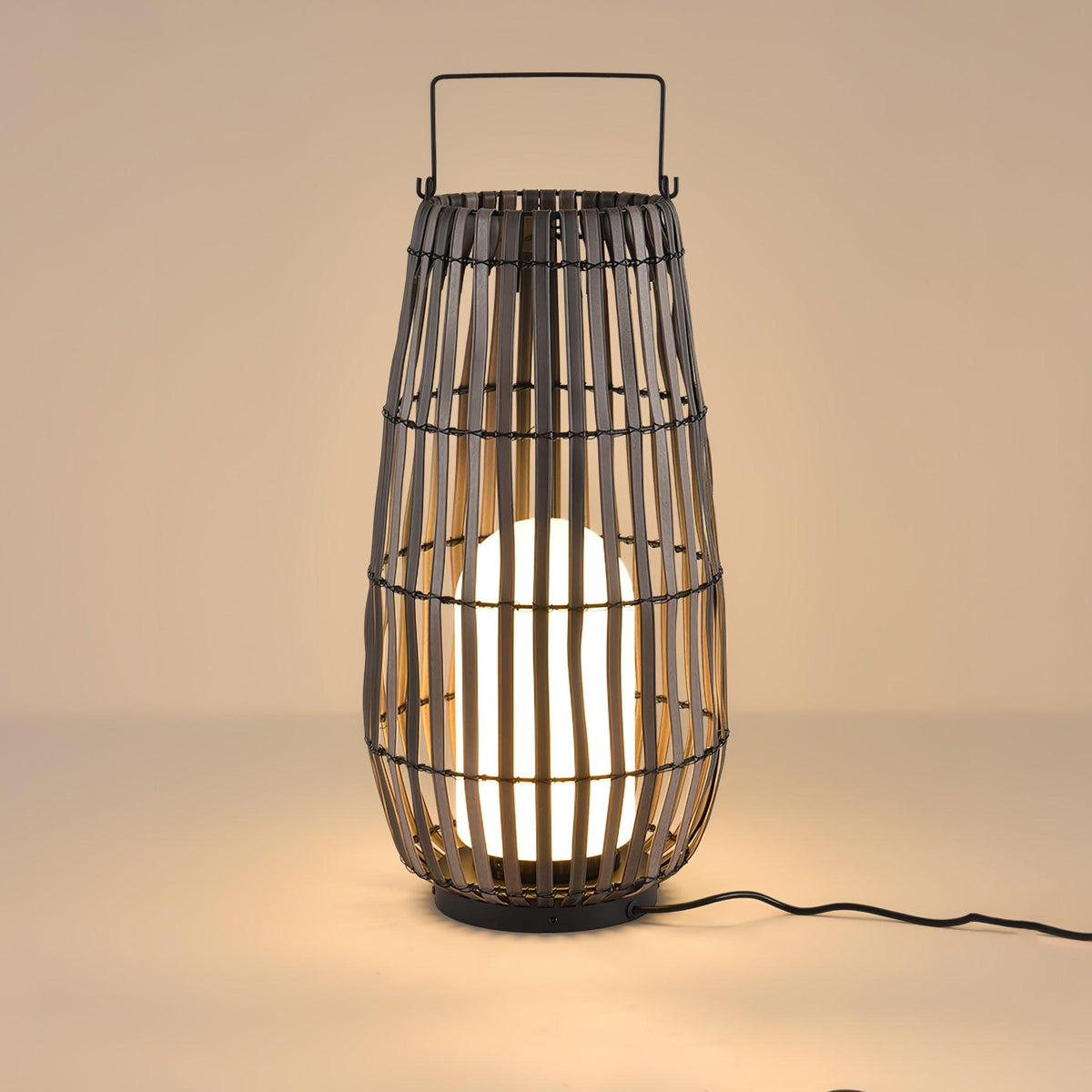 Veshael Tropische Geflochtene Laterne Außenlampe