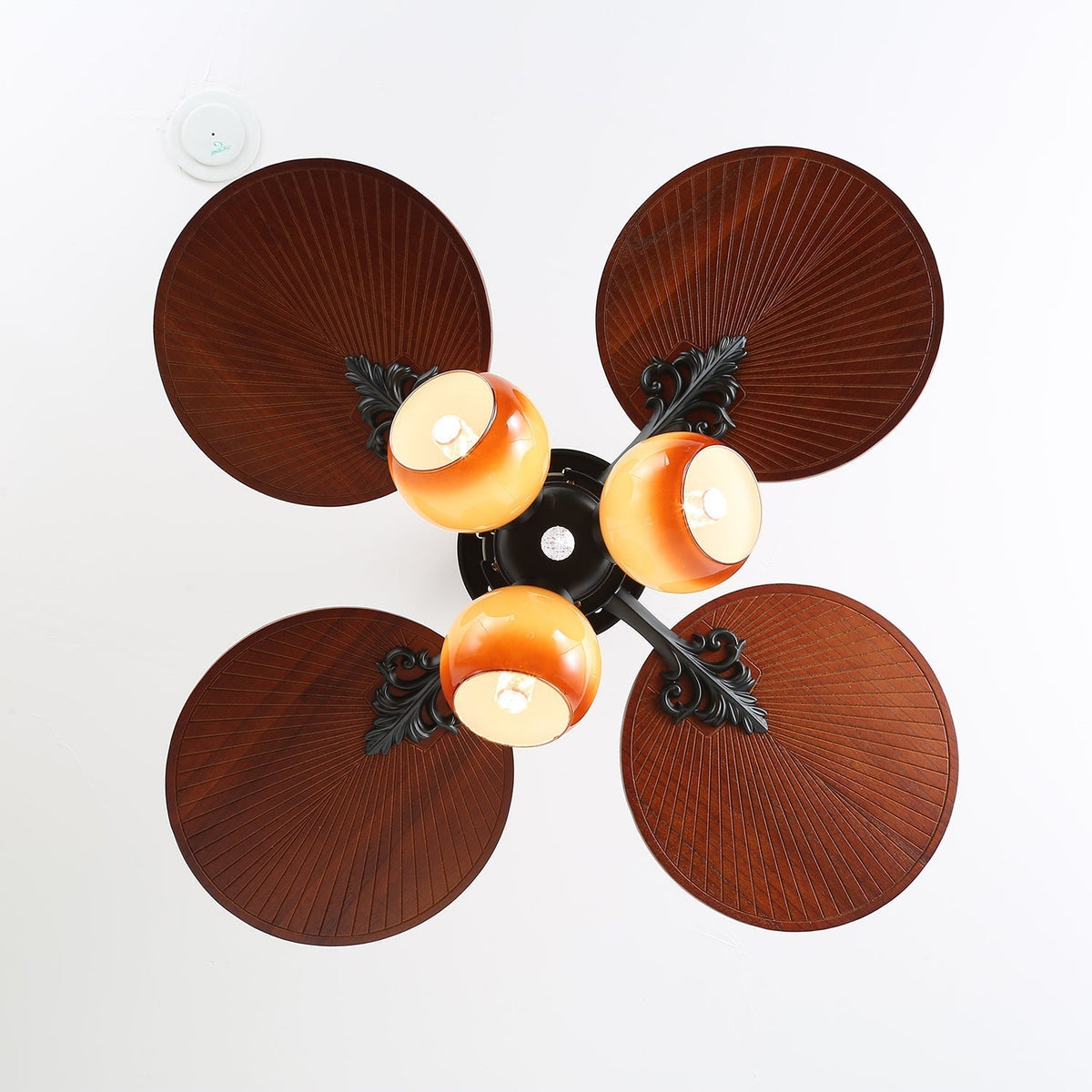 Celiira Tropical Glas Deckenventilator mit Beleuchtung