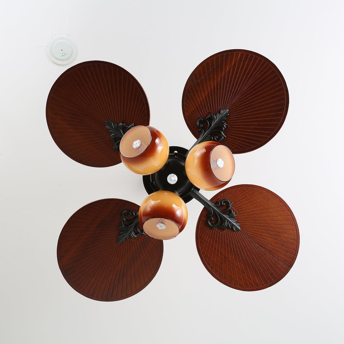 Celiira Tropical Glas Deckenventilator mit Beleuchtung