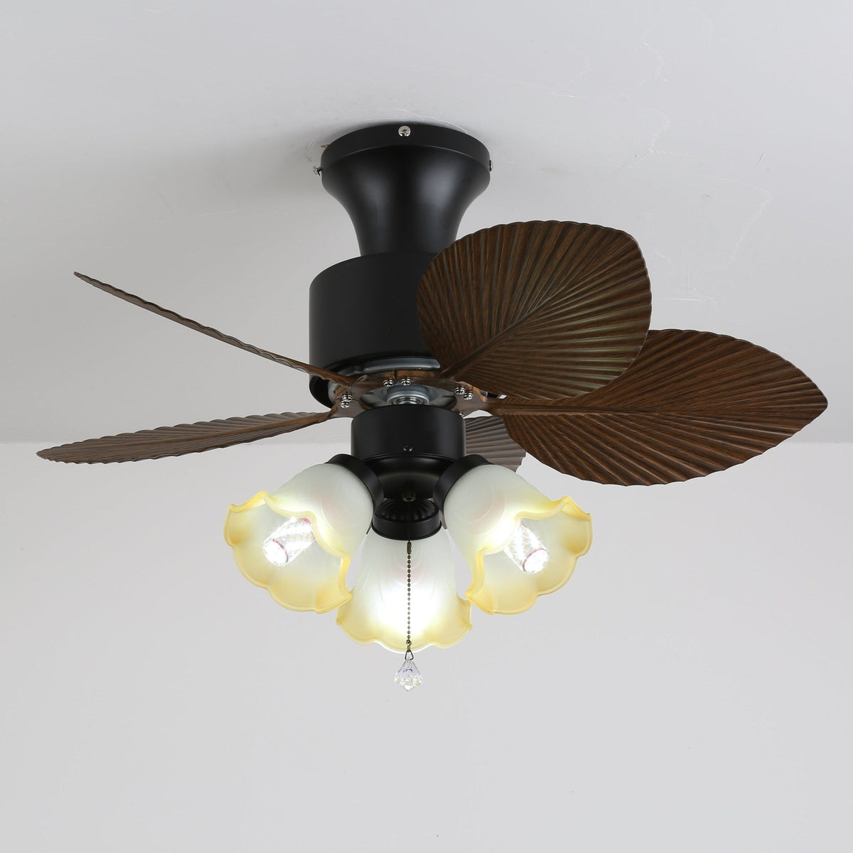 Marvella Vintage Deckenventilator mit Beleuchtung aus Holz