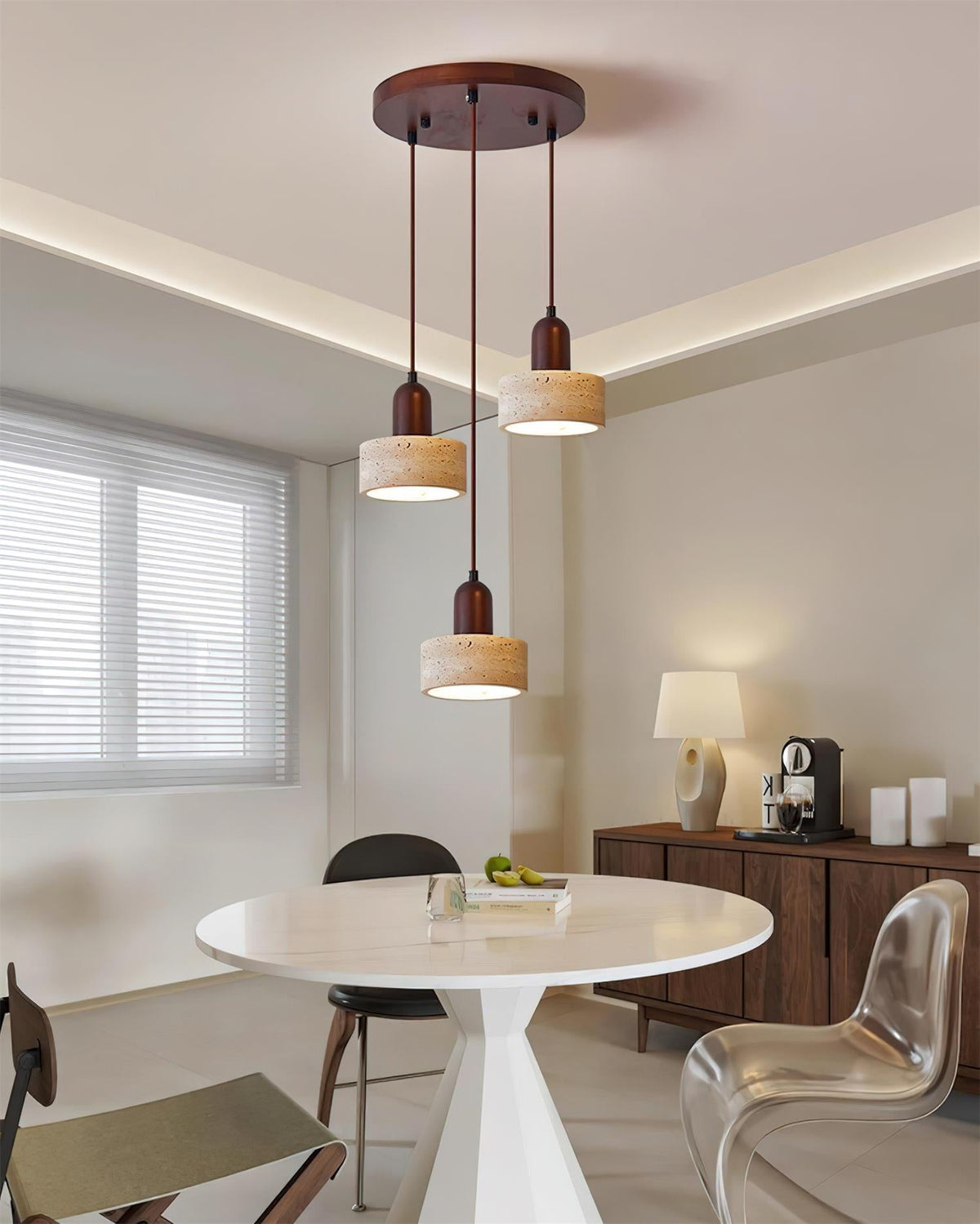 Eluno Pendelleuchte Multi-Light Travertin