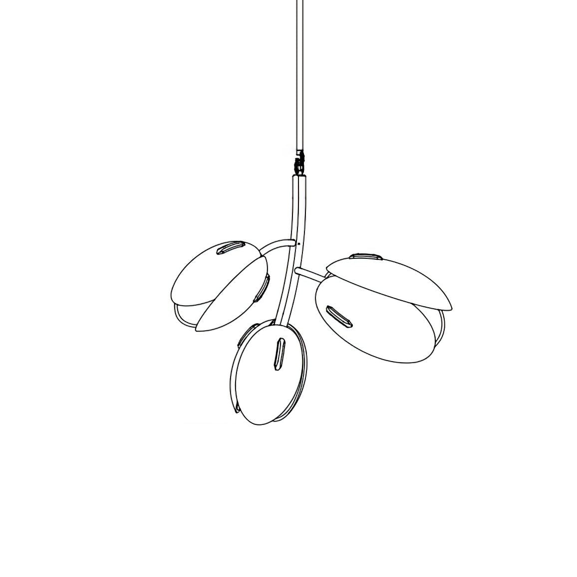Blossom zeitgenössischer Kronleuchter aus Glas