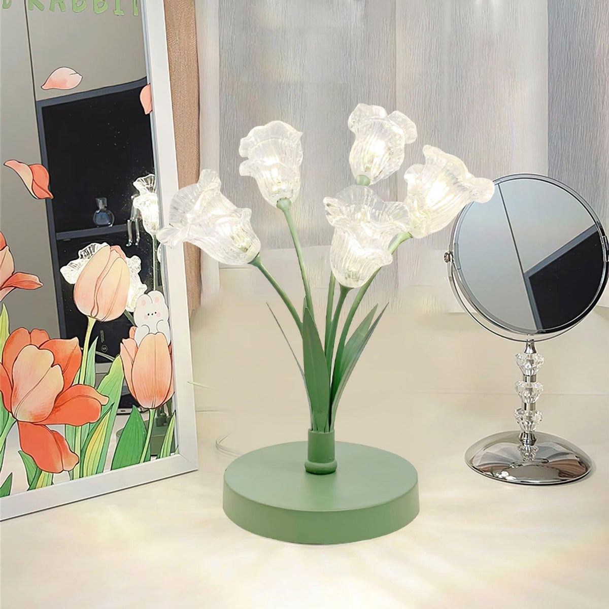 Aurdoril Tischleuchte aus Glas in whimsischer Form