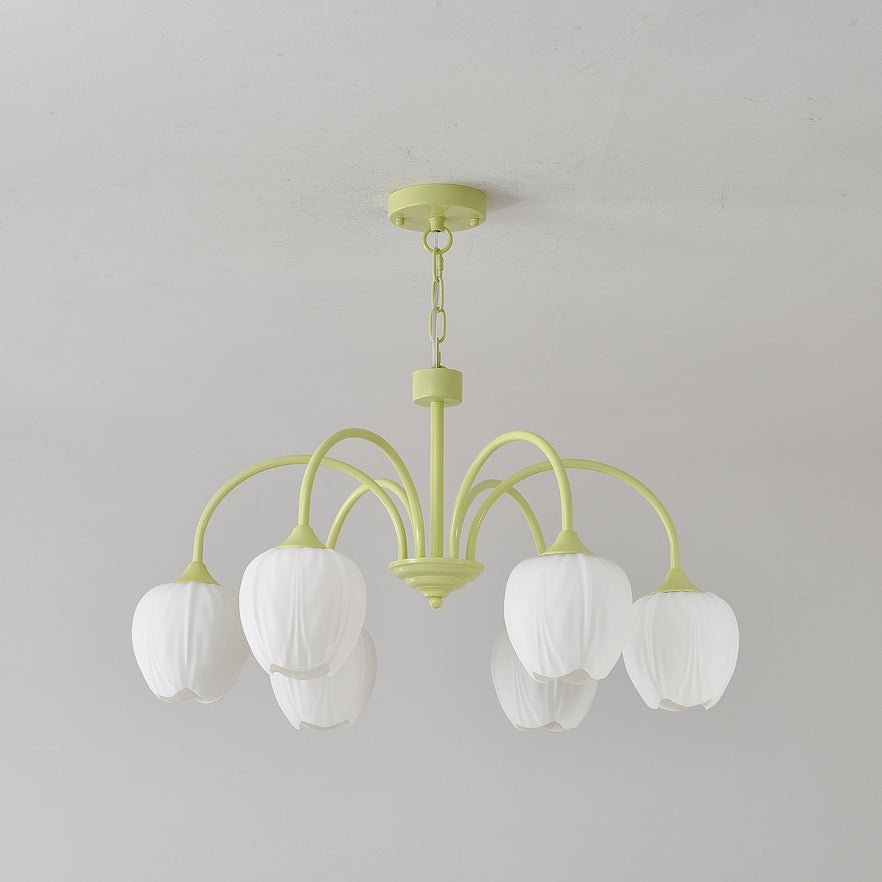 Eiraine Kronleuchter Tulip Matcha Glas