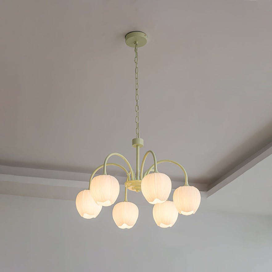 Eiraine Kronleuchter Tulip Matcha Glas