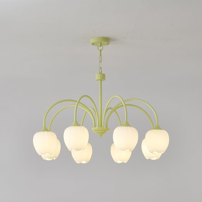 Eiraine Kronleuchter Tulip Matcha Glas