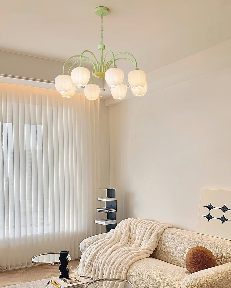 Eiraine Kronleuchter Tulip Matcha Glas