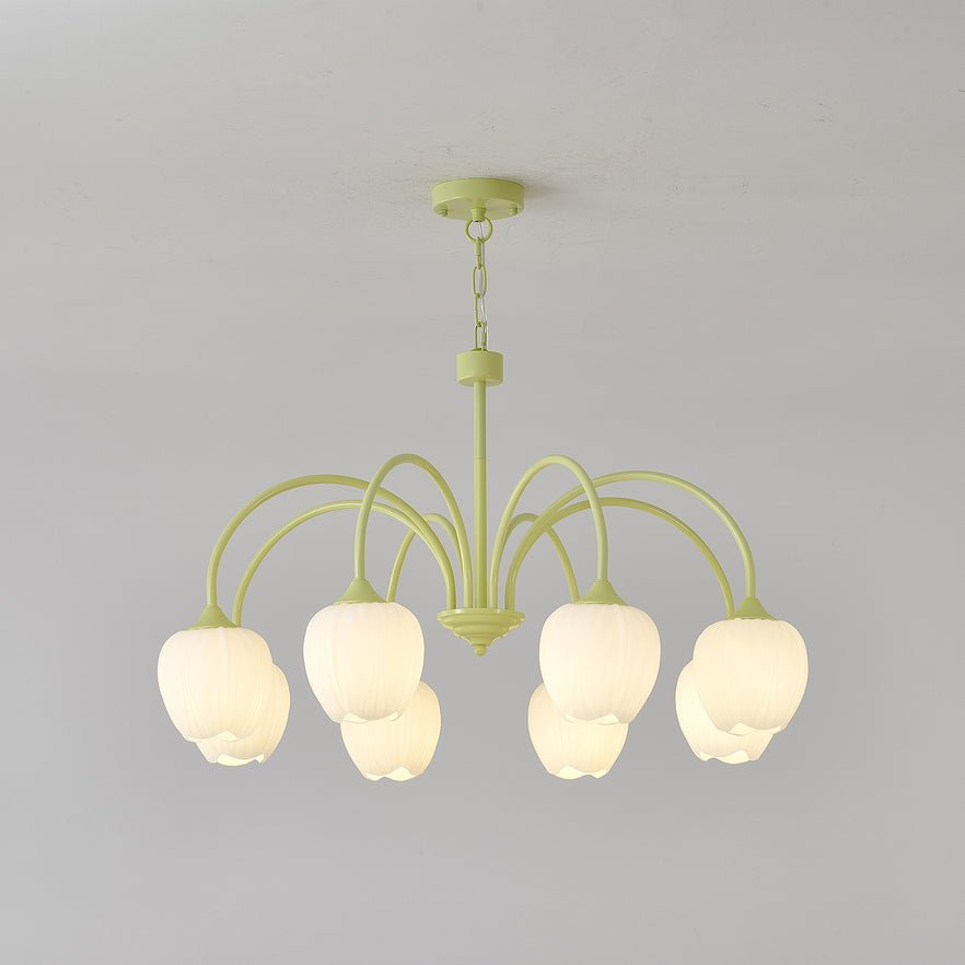 Eiraine Kronleuchter Tulip Matcha Glas