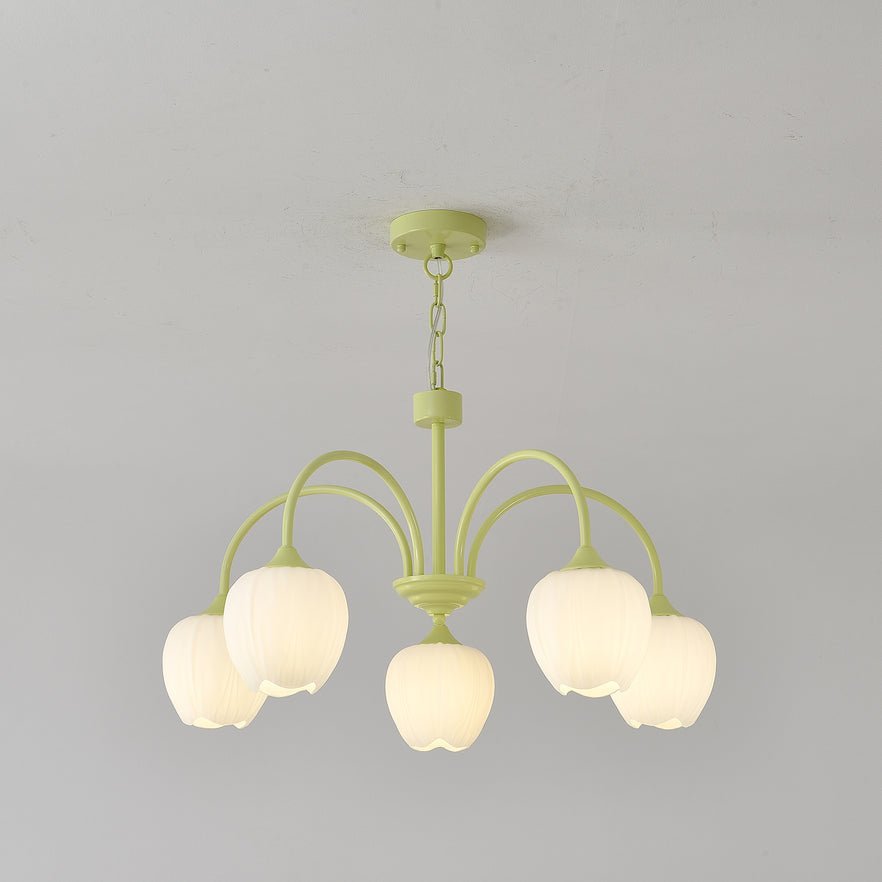 Eiraine Kronleuchter Tulip Matcha Glas