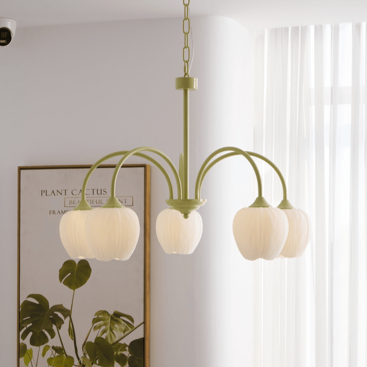 Eiraine Kronleuchter Tulip Matcha Glas