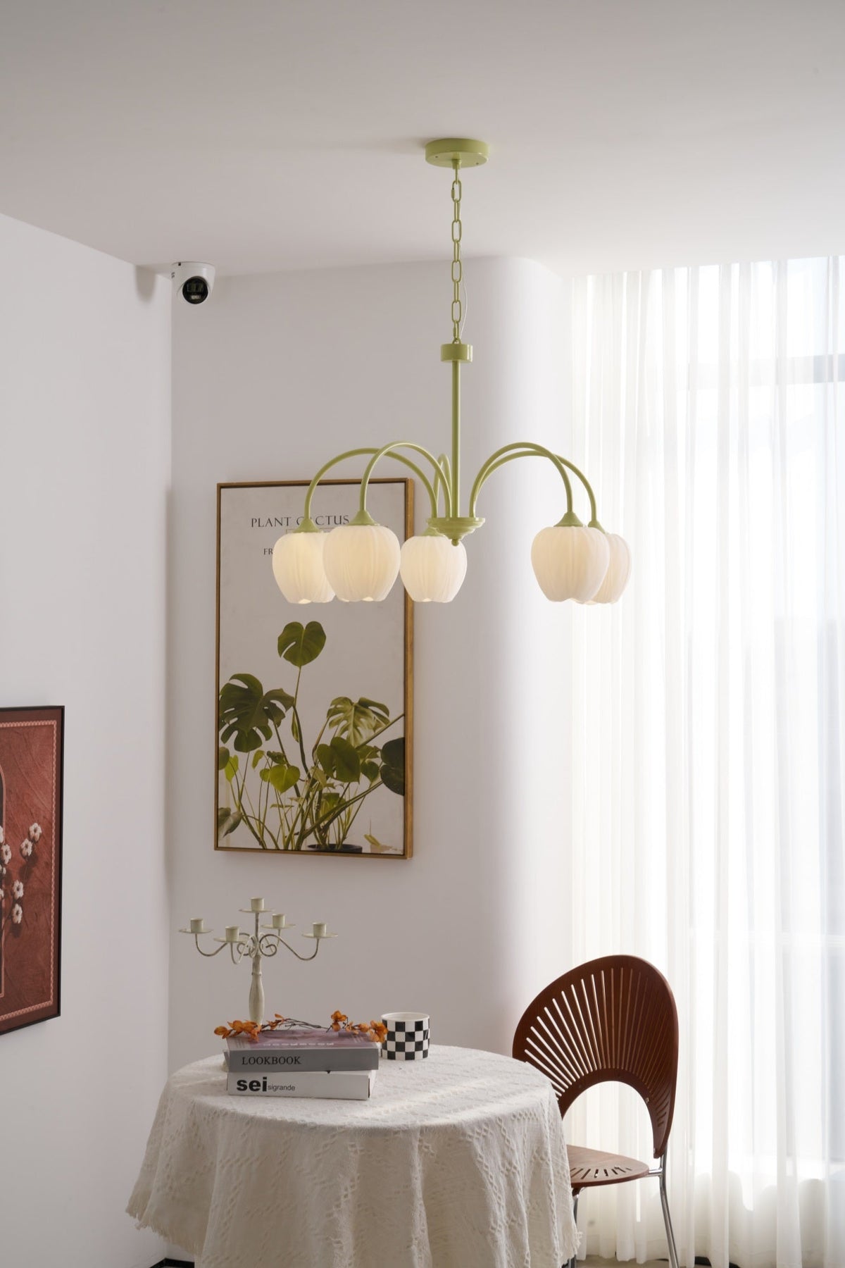 Eiraine Kronleuchter Tulip Matcha Glas