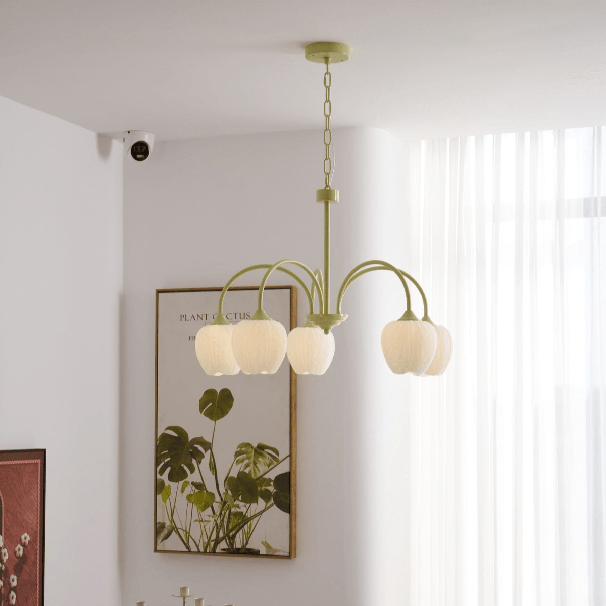 Eiraine Kronleuchter Tulip Matcha Glas