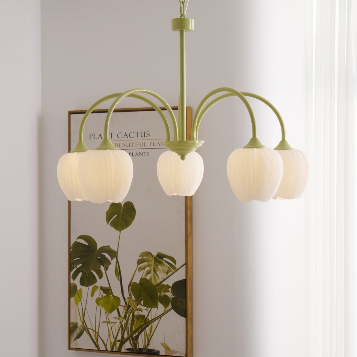 Eiraine Kronleuchter Tulip Matcha Glas