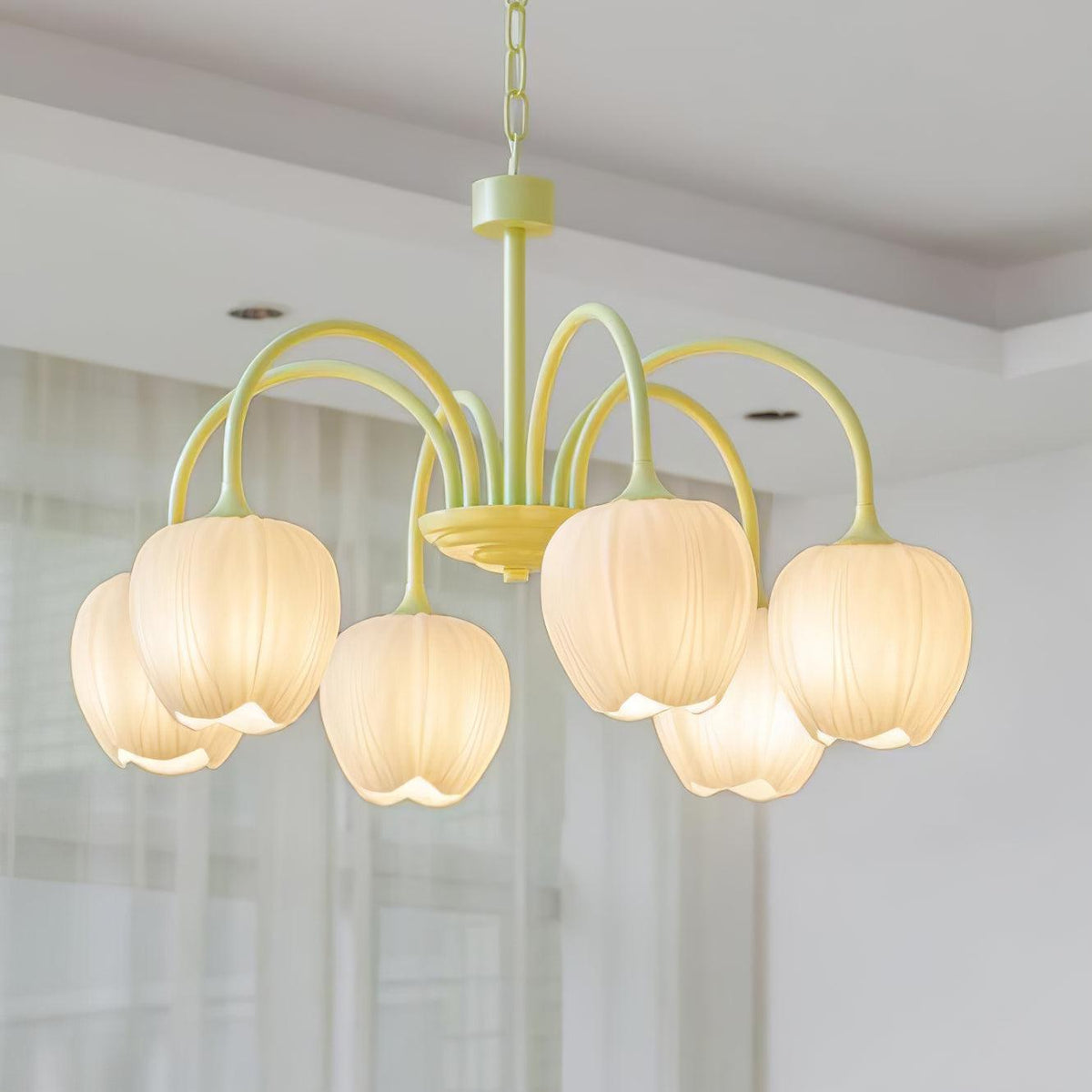 Eiraine Kronleuchter Tulip Matcha Glas