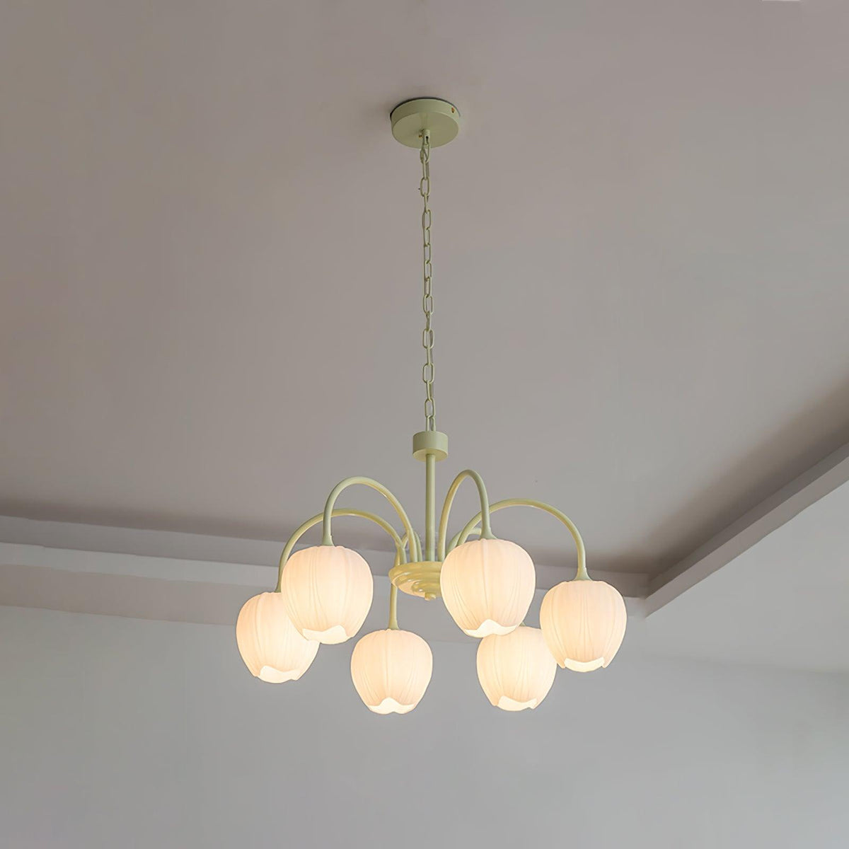 Eiraine Kronleuchter Tulip Matcha Glas