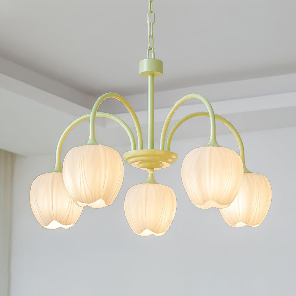 Eiraine Kronleuchter Tulip Matcha Glas