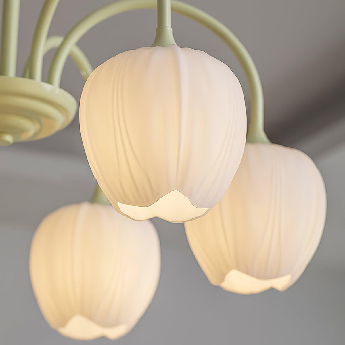 Eiraine Kronleuchter Tulip Matcha Glas