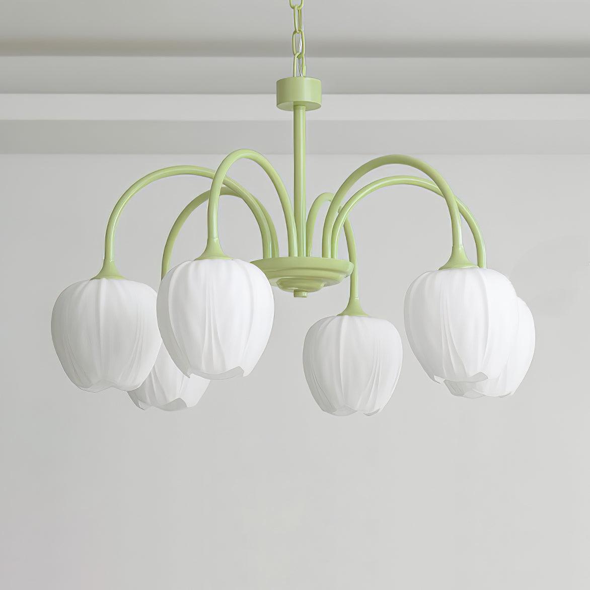 Eiraine Kronleuchter Tulip Matcha Glas