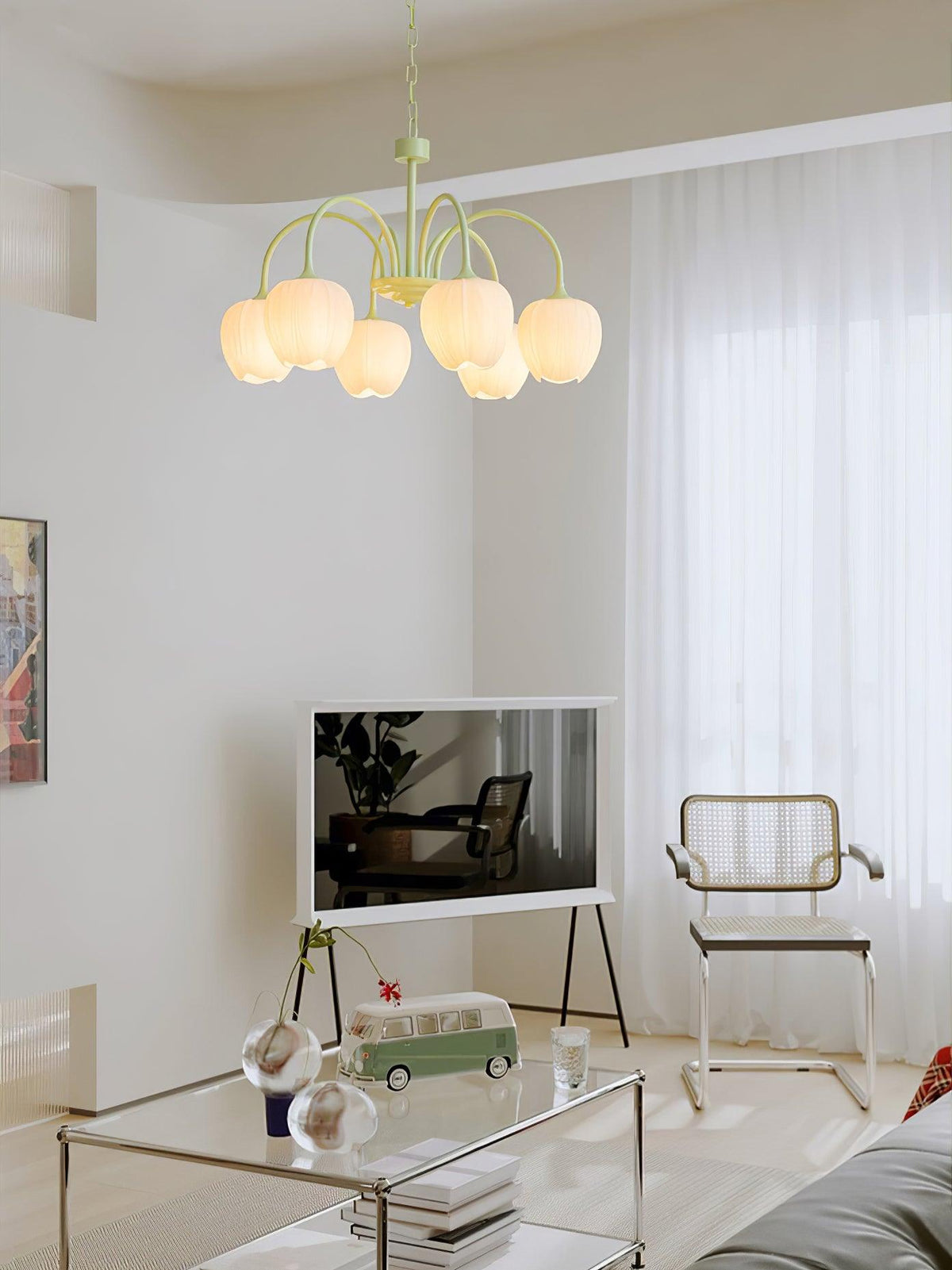 Eiraine Kronleuchter Tulip Matcha Glas