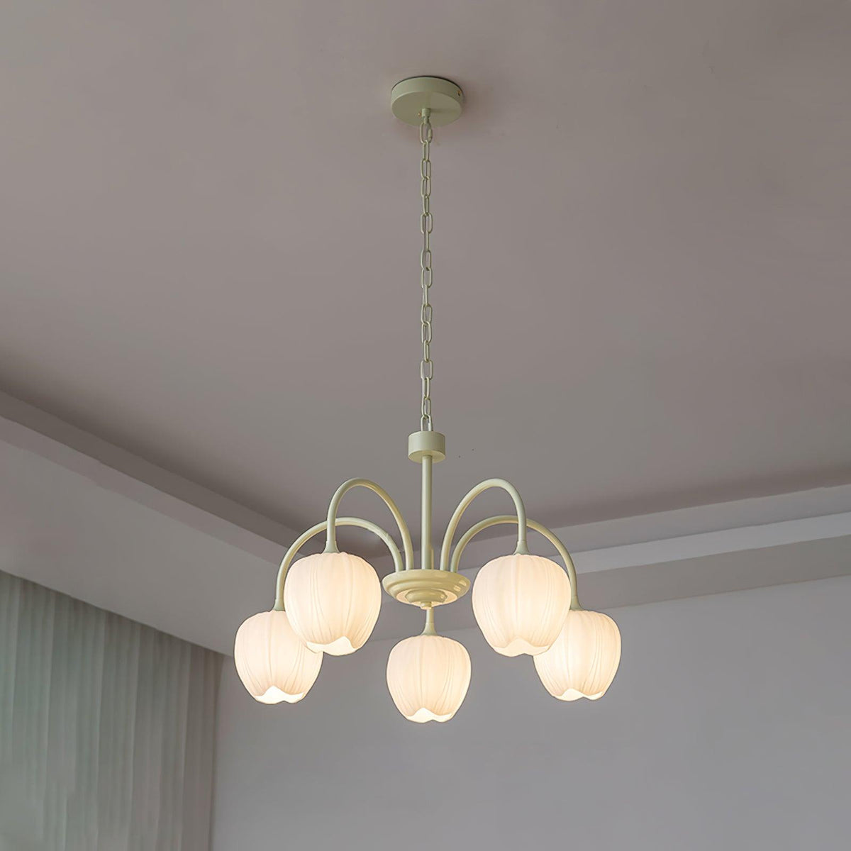 Eiraine Kronleuchter Tulip Matcha Glas