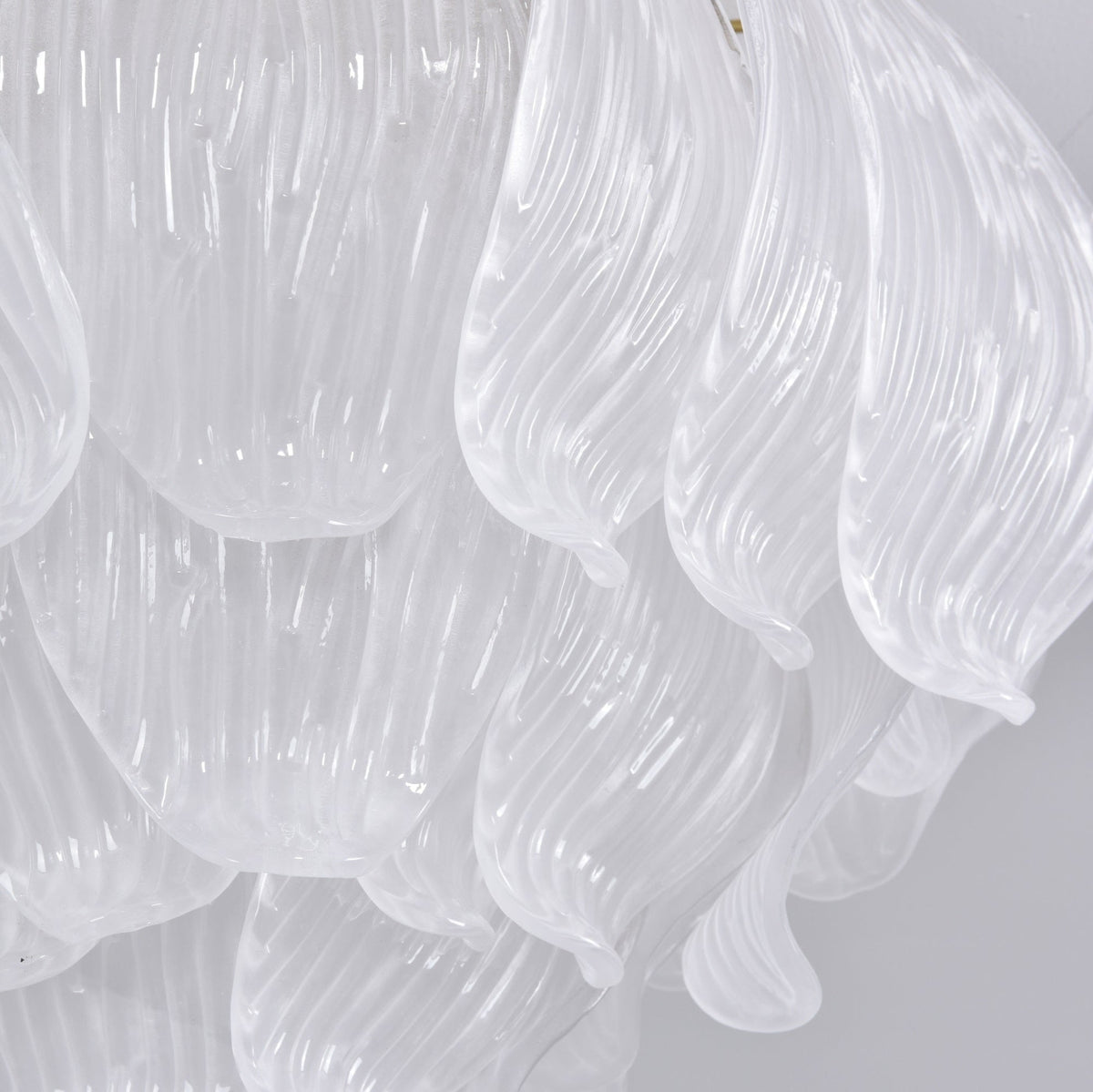 Liorivina Deckenleuchte Murano Petal Hand-geblasenes Glas flache Deckenleuchte