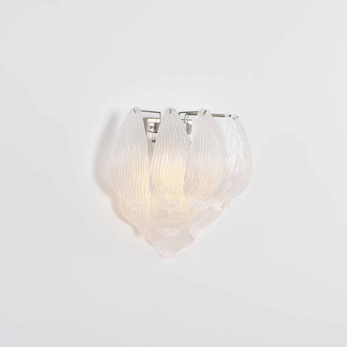 Lioriniella Wandleuchte aus Murano-Glas in Petal-Form mit matten kaskadierenden Blättern