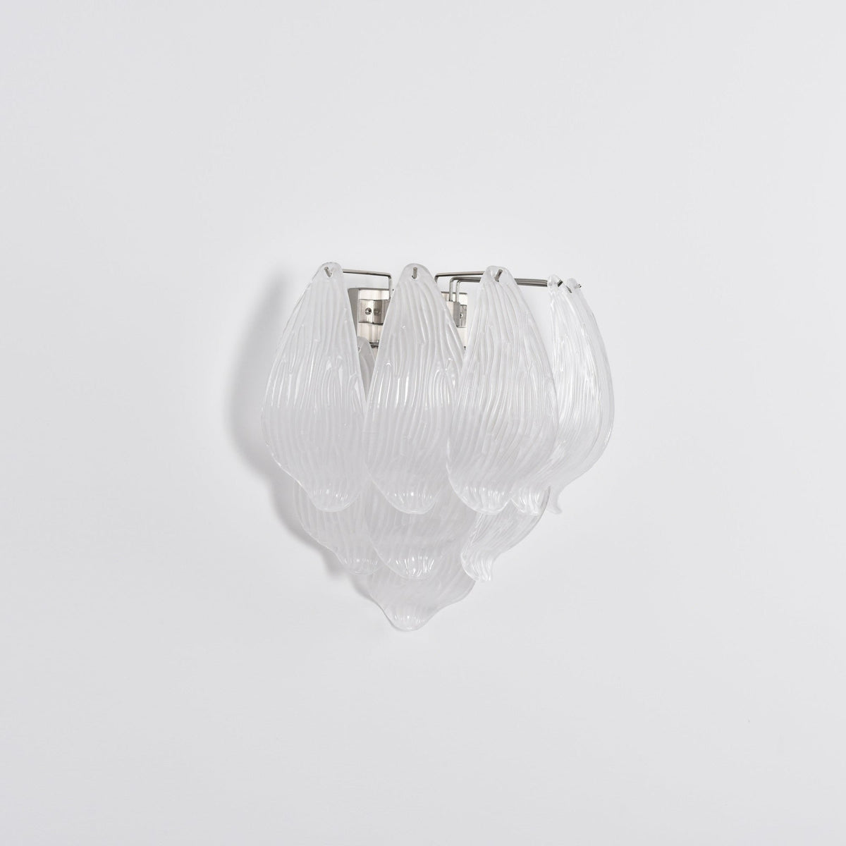 Lioriniella Wandleuchte aus Murano-Glas in Petal-Form mit matten kaskadierenden Blättern