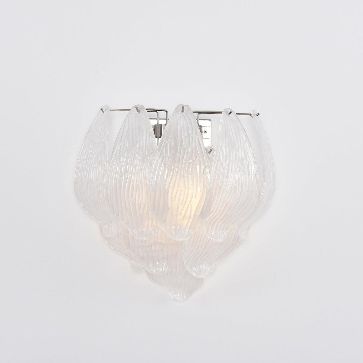 Lioriniella Wandleuchte aus Murano-Glas in Petal-Form mit matten kaskadierenden Blättern