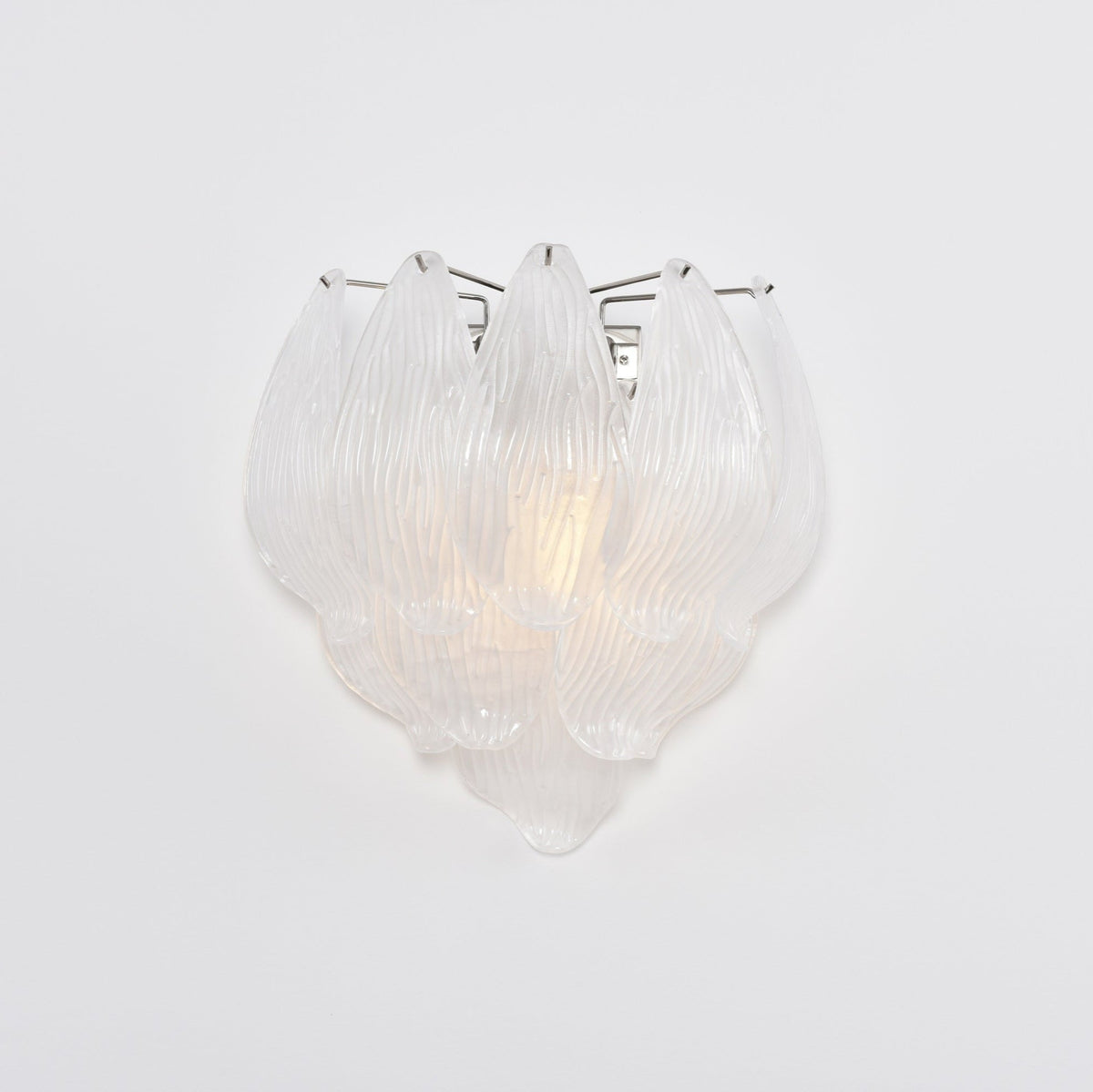 Lioriniella Wandleuchte aus Murano-Glas in Petal-Form mit matten kaskadierenden Blättern