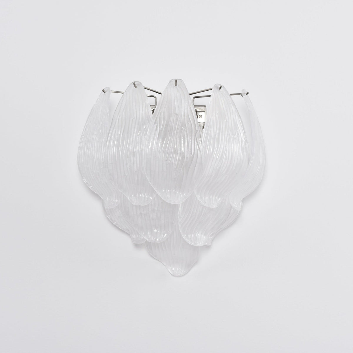 Lioriniella Wandleuchte aus Murano-Glas in Petal-Form mit matten kaskadierenden Blättern