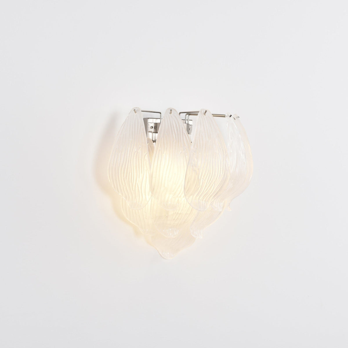 Lioriniella Wandleuchte aus Murano-Glas in Petal-Form mit matten kaskadierenden Blättern