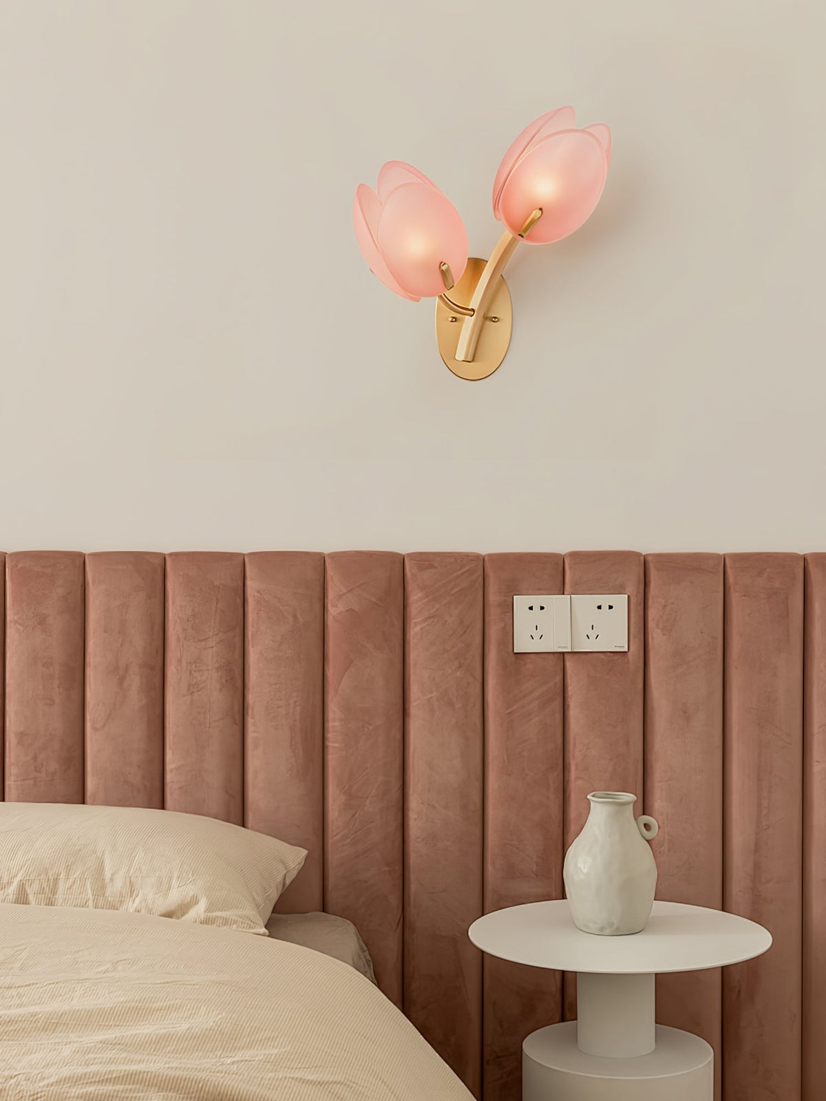 Jovell Wandleuchte skandinavisch Art Bloom Pendelleuchte aus Glas für Wohnzimmer | Cielum