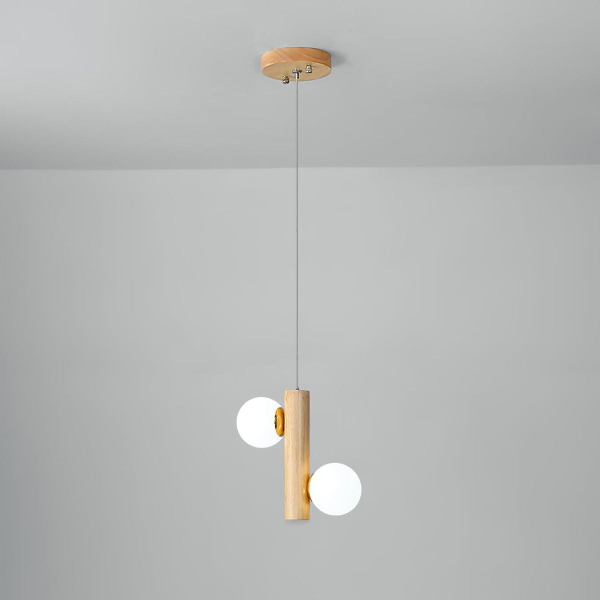 Solstica Pendelleuchte aus Holz im klassischen Stil