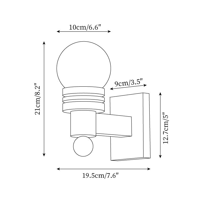 Beam Wandleuchte aus massivem Holz