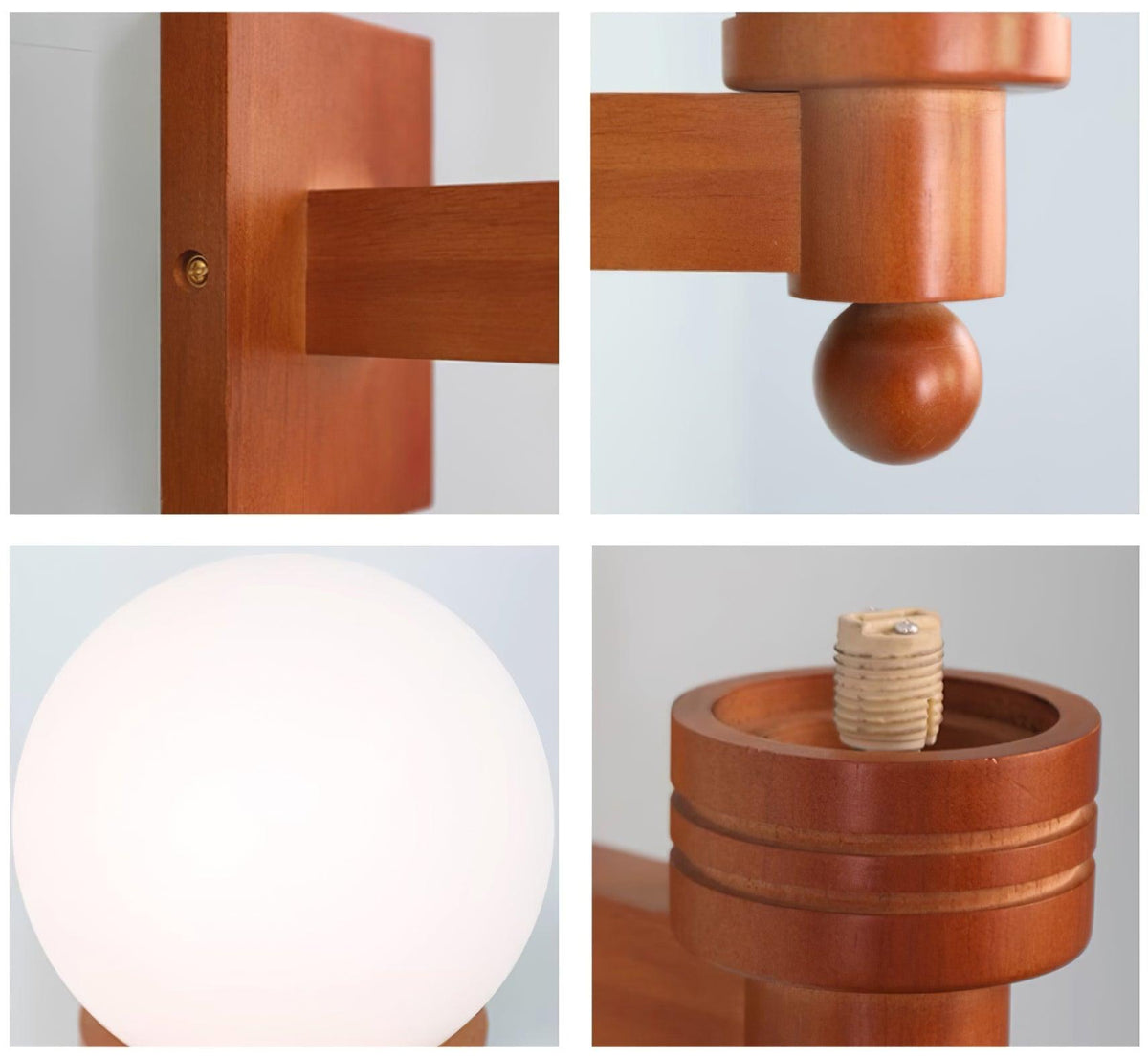 Beam Wandleuchte aus massivem Holz