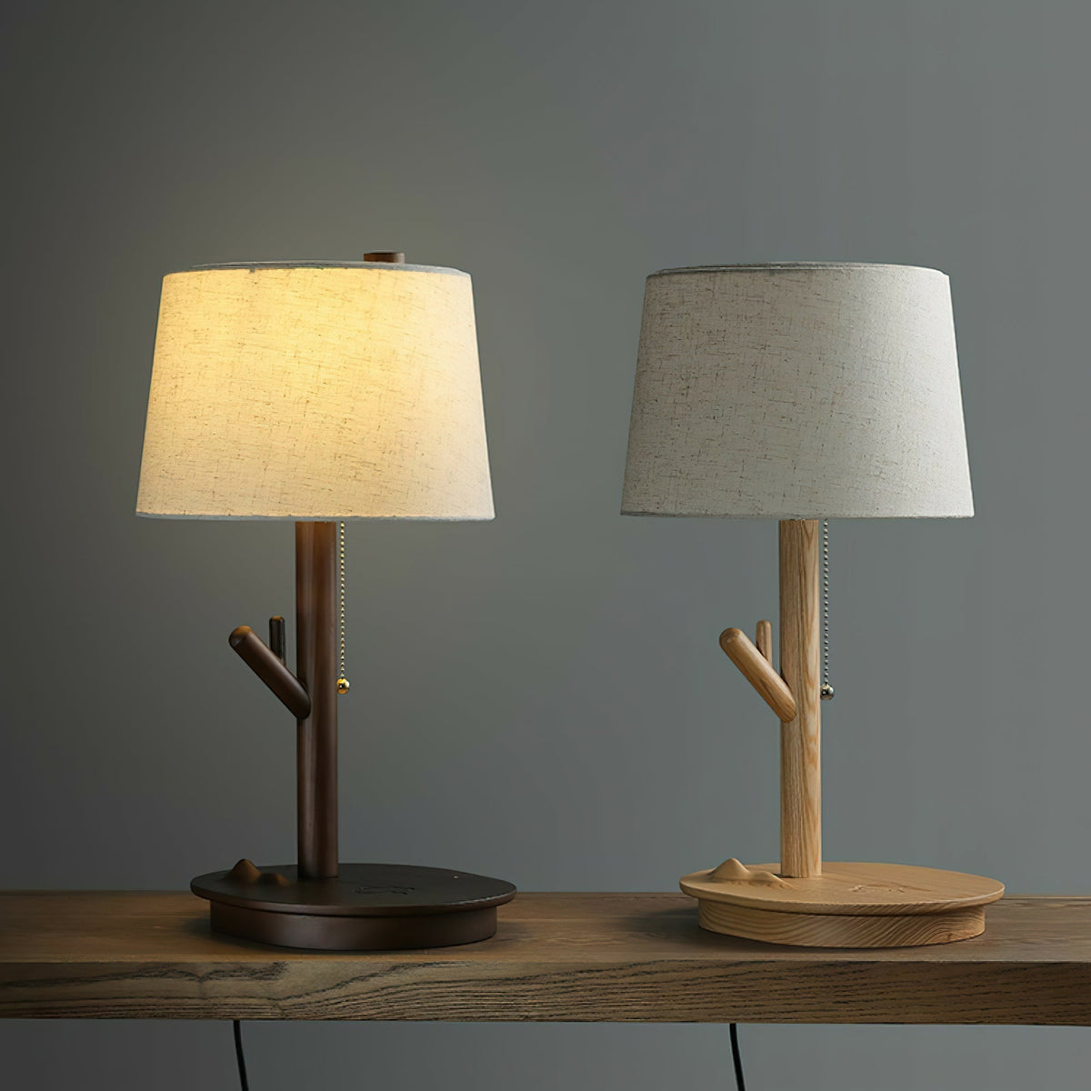 Branch Rustic Holz Tischleuchte
