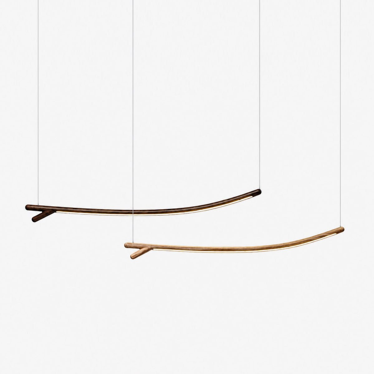 Sylorina Pendelleuchte aus Holz linear