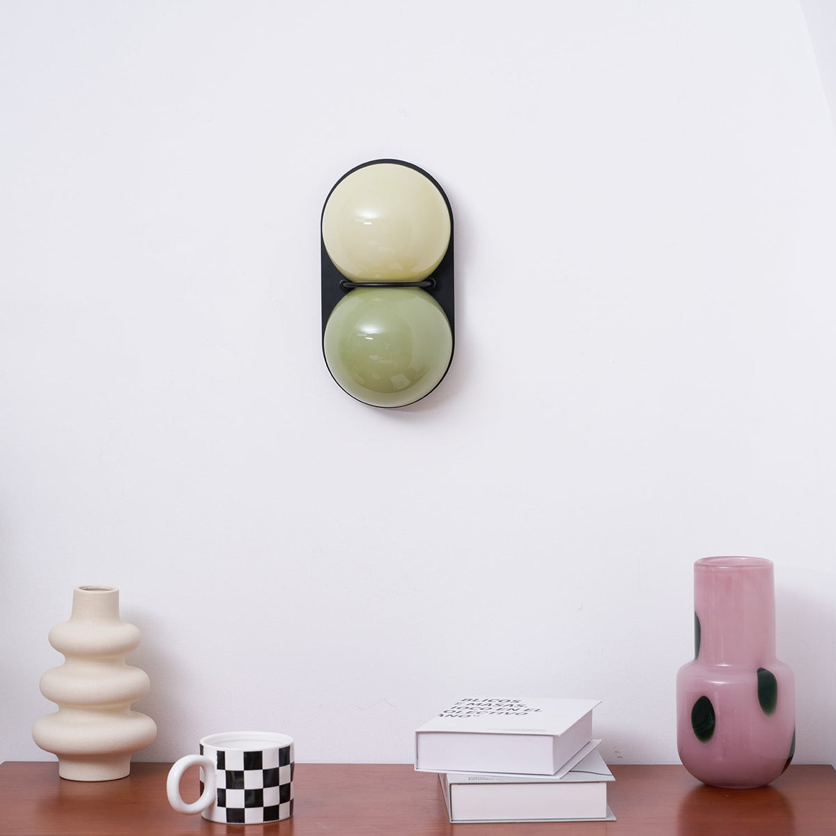 Two Kugeln aus Glas Wandleuchte