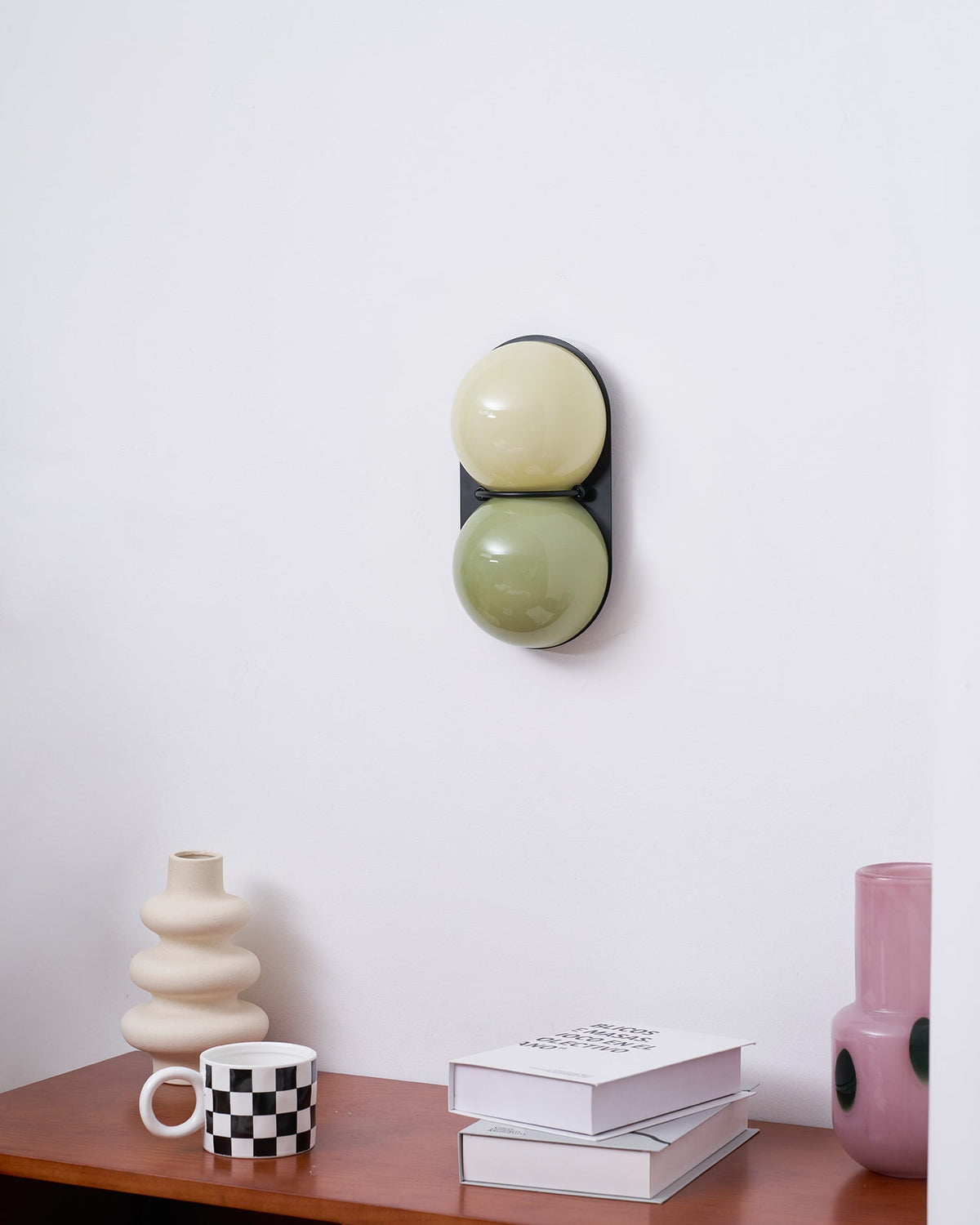 Two Kugeln aus Glas Wandleuchte