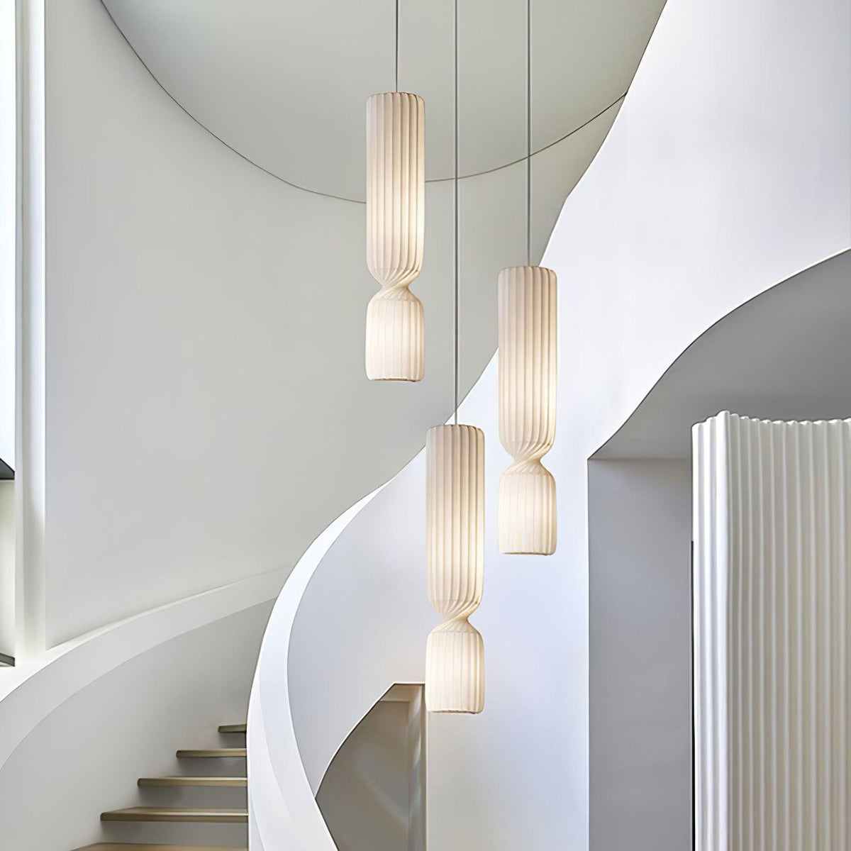 Twist Minimalistische Pendelleuchte aus PVC