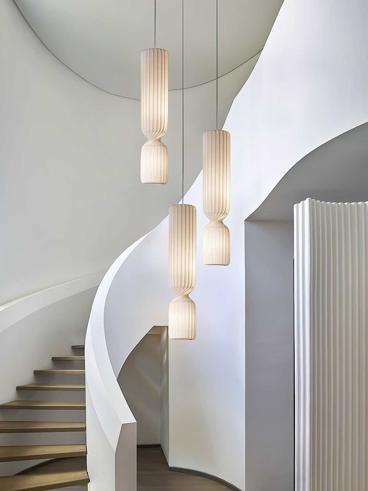 Twist Minimalistische Pendelleuchte aus PVC