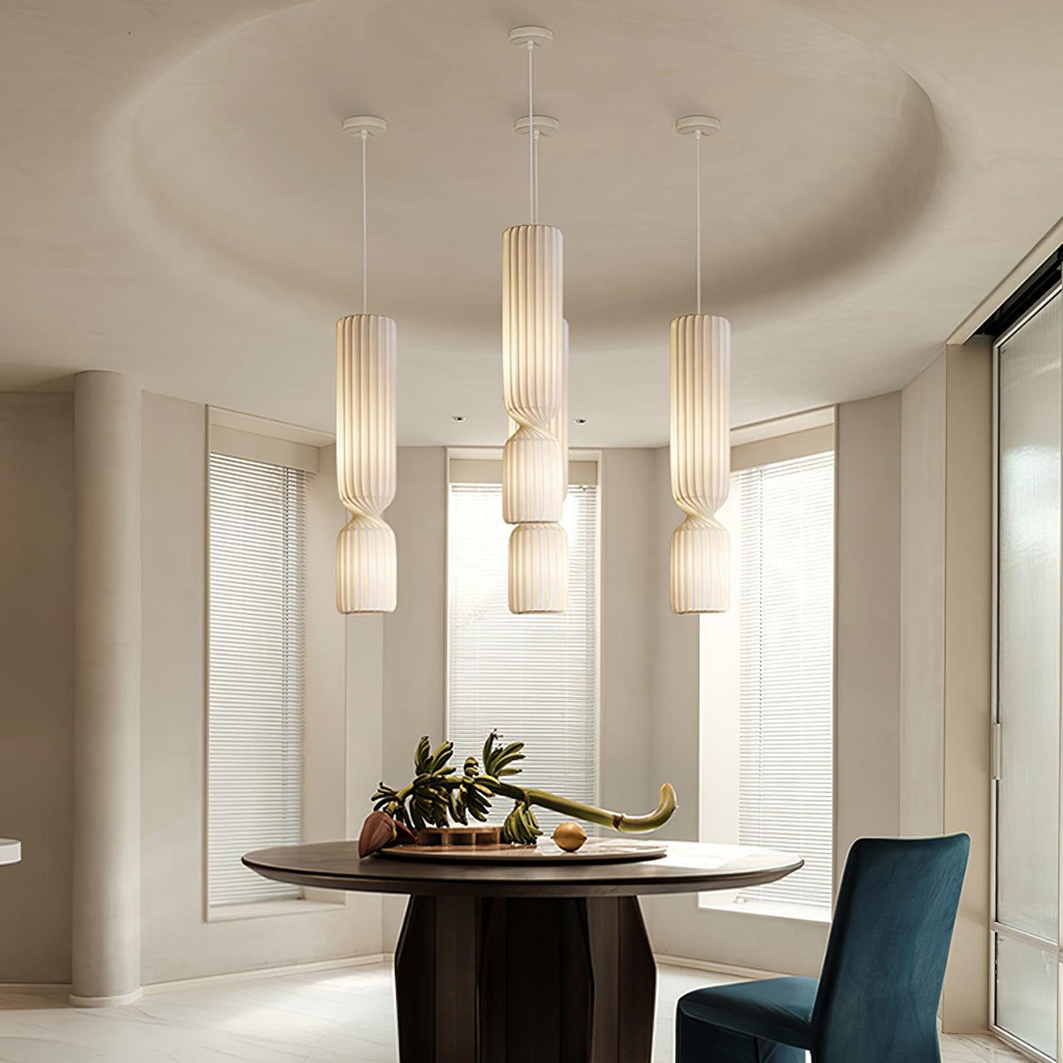 Twist Minimalistische Pendelleuchte aus PVC